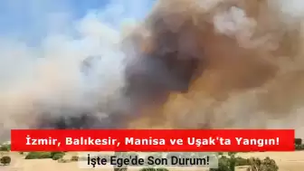 Ege Yanıyor: İzmir, Balıkesir, Manisa ve Uşak'ta Yangında Son Durum!