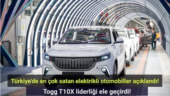 Türkiye'de en çok satan elektrikli otomobil: Togg T10X liderliği ele geçirdi