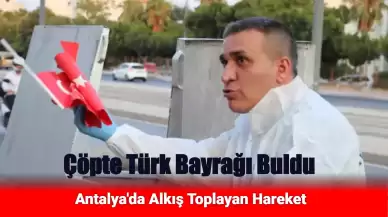 Çöpte Türk Bayrağı Gören Duyarlı Vatandaştan Alkış Toplayan Hareket