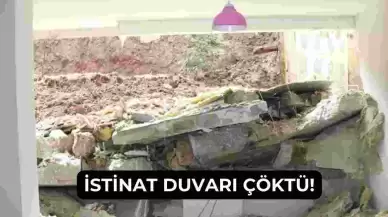 İstinat Duvarı Çöktü! 48 Daireli Binada 6 Daire Ağır Hasar Aldı!