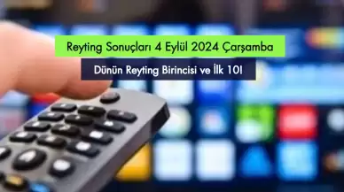 Reyting Sonuçları 4 Eylül 2024: Dünün Reyting Birincisi Kim Oldu?