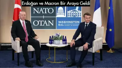 Cumhurbaşkanı Erdoğan ile Macron ABD'de Bir Araya Geldi