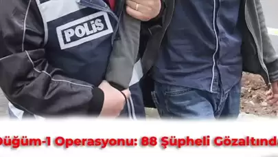 Düğüm-1 Operasyonu Yapıldı: 19 İlde Tutuklanmalar Gerçekleşti 88 Şüpheli Gözaltına Alındı