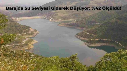 Baraj Su Seviyesi Giderek Düşüyor: %42 Olarak Ölçüldü Alarm Veriyor