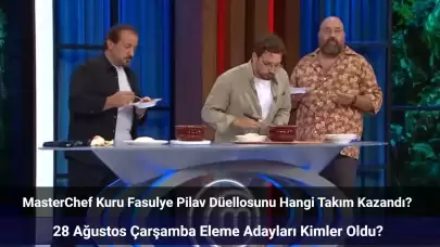 MasterChef Kuru Fasulye Pilav Düellosunu Hangi Takım Kazandı? Eleme Adayları Kimler Oldu?