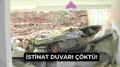 İstinat Duvarı Çöktü! 48 Daireli Binada 6 Daire Ağır Hasar Aldı!