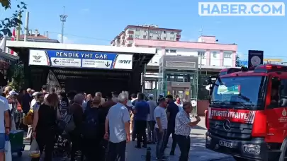 Pendik Marmaray Durağında Yangın! Seferler Durduruldu