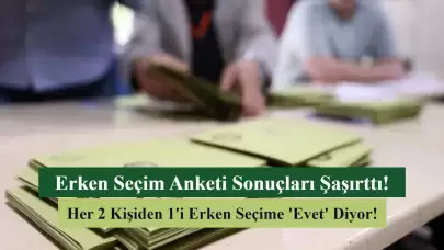 Erken Seçim Anketi: Ekonomik Sıkıntılar Sebebiyle Her 2 Kişiden 1'i Erken Seçimi Destekliyor