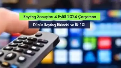 Reyting Sonuçları 4 Eylül 2024: Dünün Reyting Birincisi Kim Oldu?