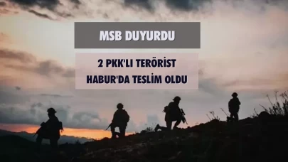 MSB Duyurdu: 2 PKK'lı Terörist Habur'da Teslim Oldu