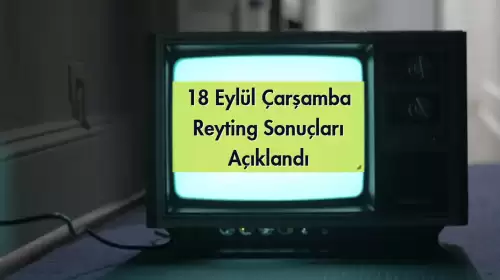 Reyting Sonuçları 18 Eylül 2024: Dünün Reyting Birincisi Kim Oldu?