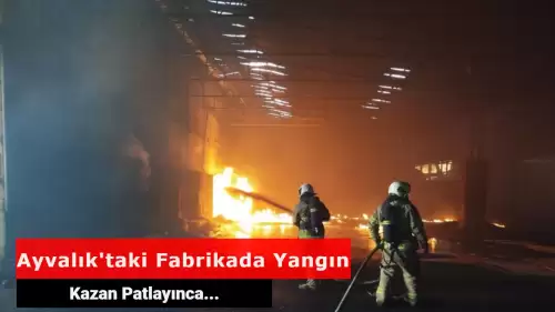 Balıkesir'in Ayvalık İlçesinde Pirina Fabrikasında Yangın!