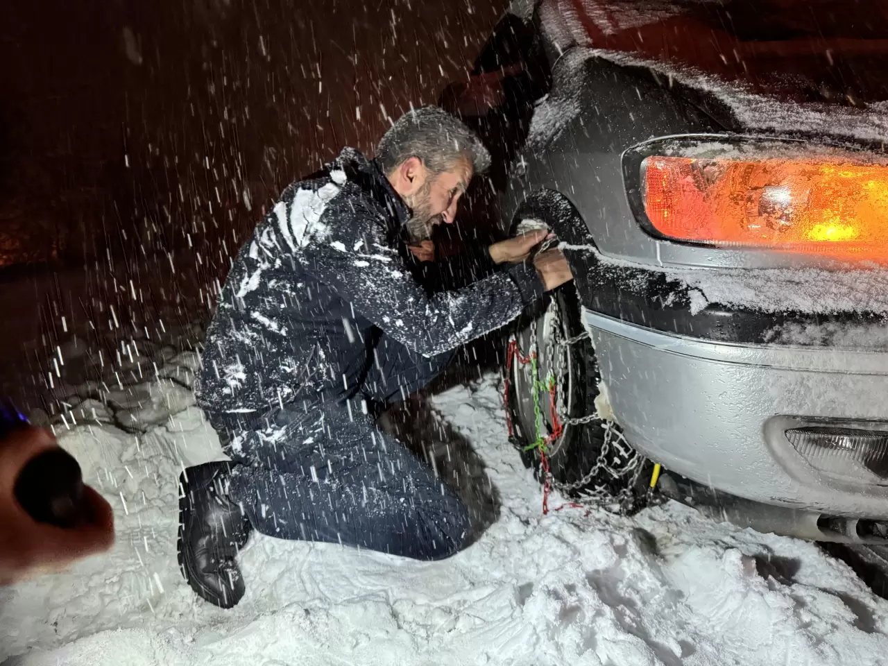 Ilgaz Dağı geçişinde ulaşıma kar engeli - 1. Resim