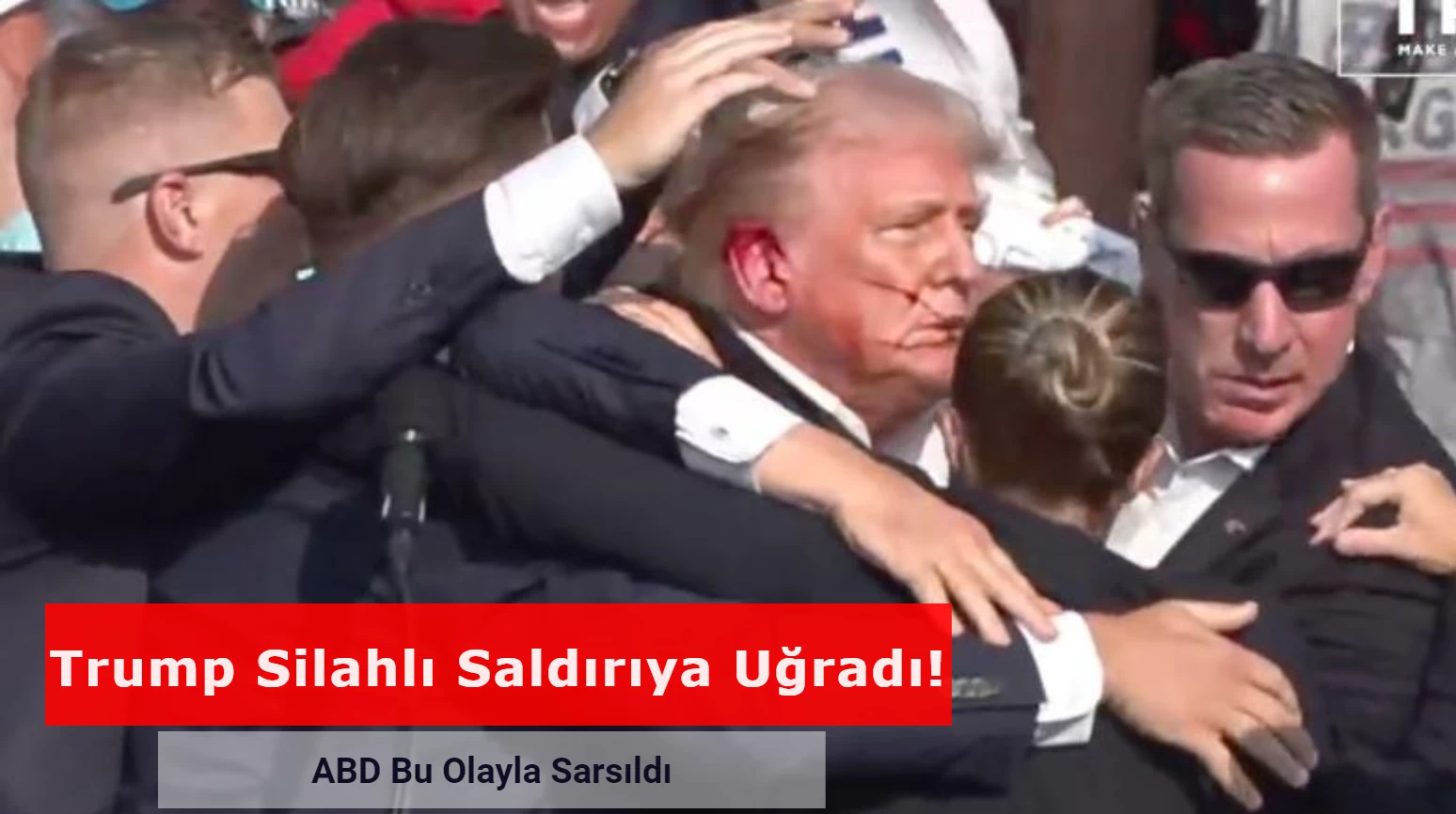 Trump'a Miting Sırasında Saldırı Düzenlendi! Kanlar İçinde Kaldı...