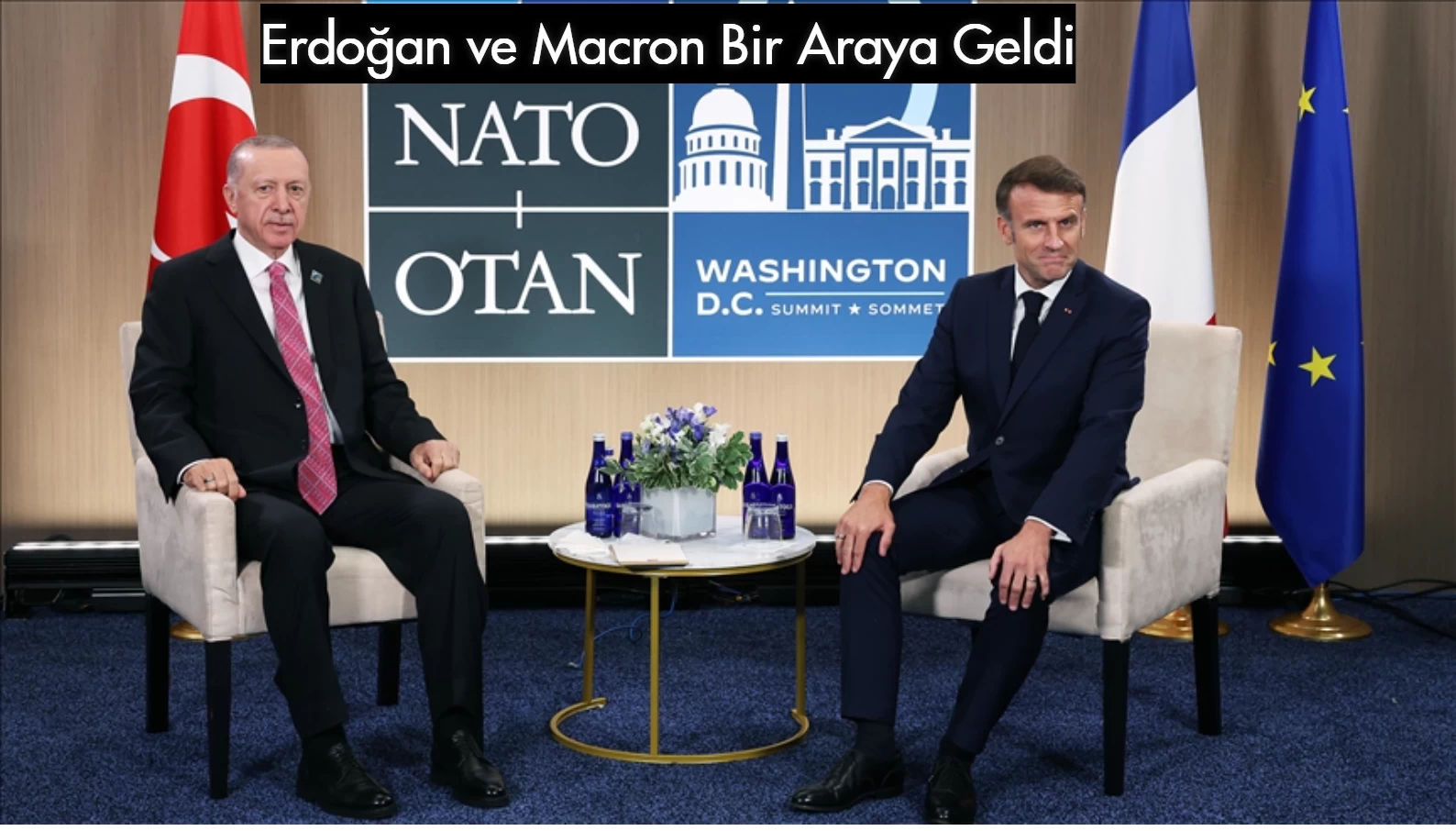 Cumhurbaşkanı Erdoğan ile Macron ABD'de Bir Araya Geldi