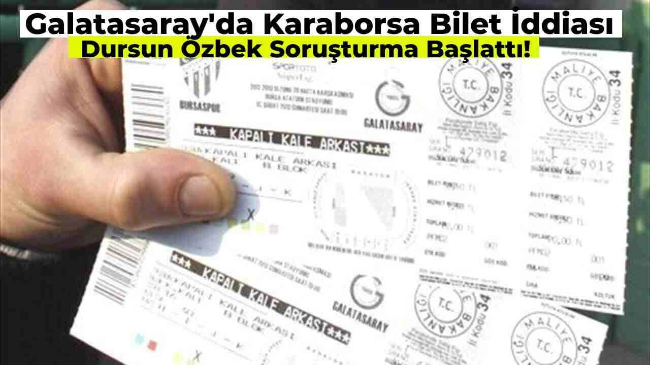 Galatasaray Başkanı Dursun Özbek Karaborsa Biletleriyle Alakalı Suç Duyurusunda Bulundu